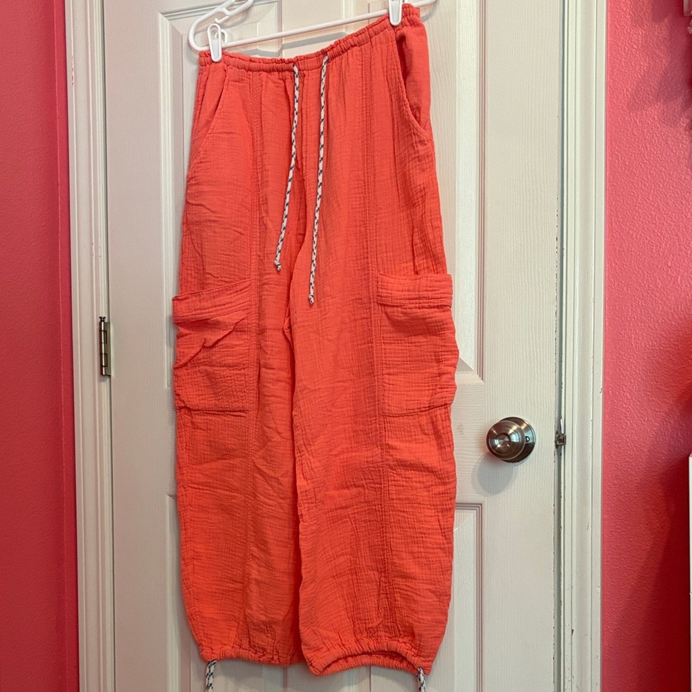 Peach Drawstring Pants